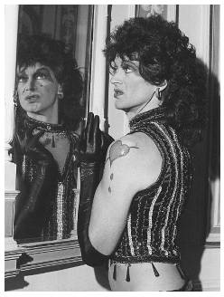 Bobby as Dr Frank N.Furter in "The Rocky Horror Show".